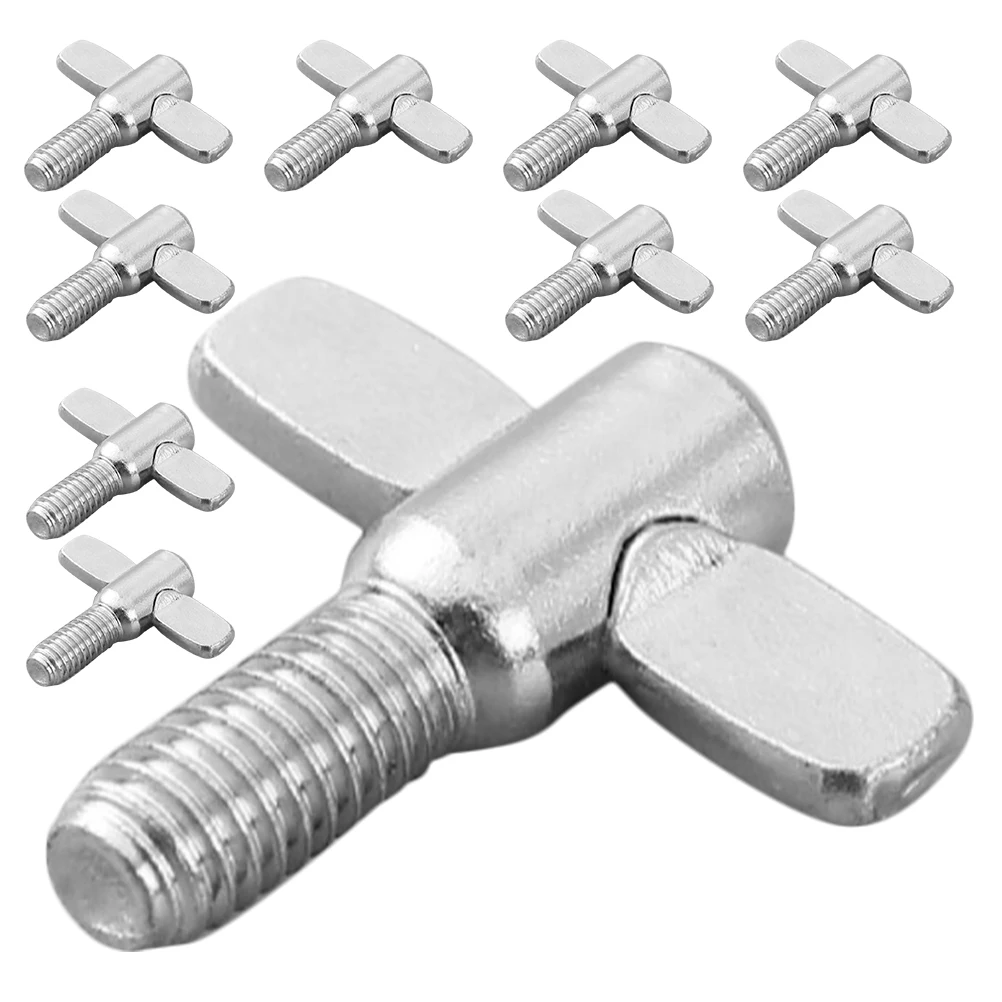 

10Pcs Cymbal Wing Screw Drum Set Accessories M6 Durable Aluminum Alloy Drum Kit Parts