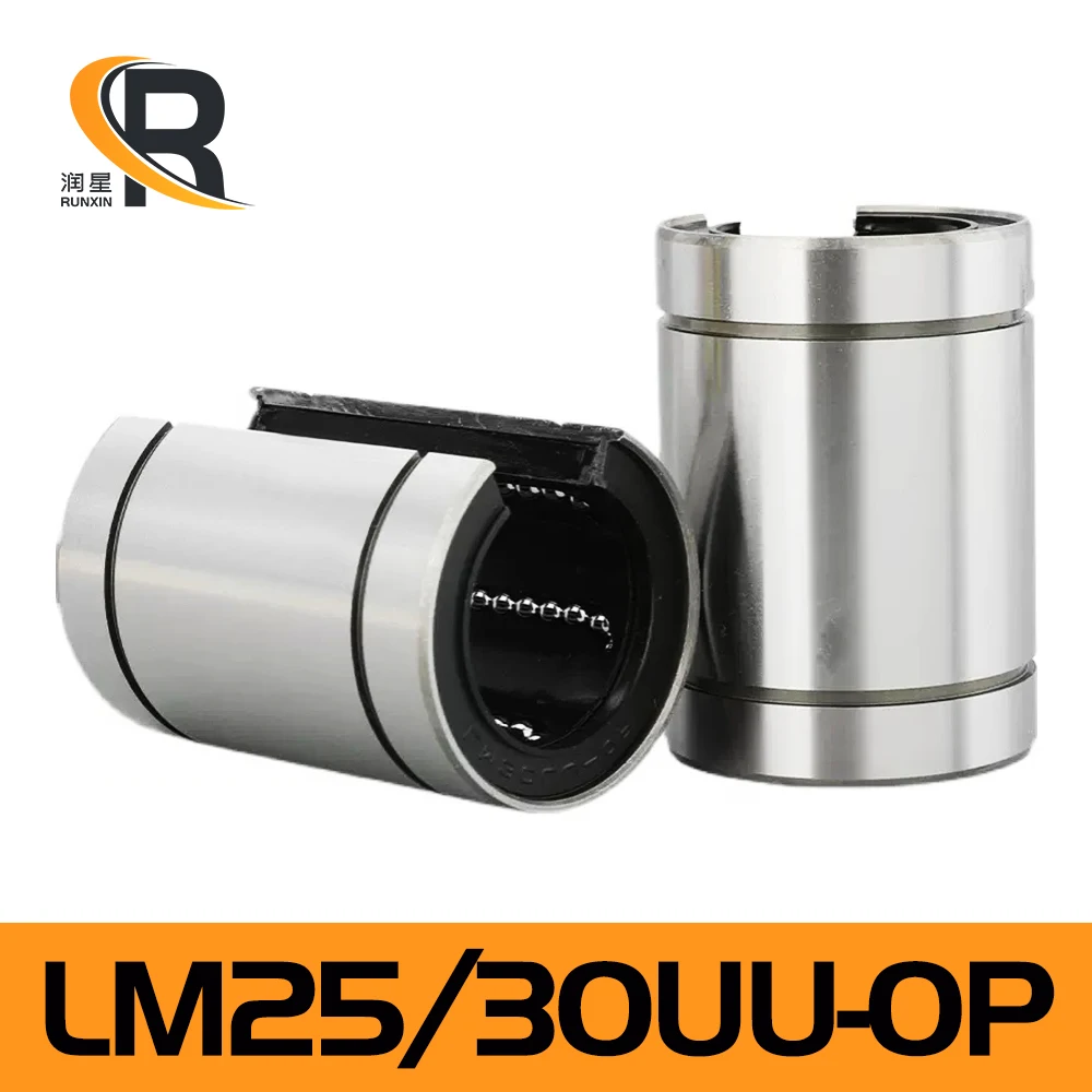 RXTNC LM25UU-OP LM30UU-OP lm25uu-op lm30uu-op GCr15 Linear Bearings high precision Sliding Extended Ball Guide Bushing