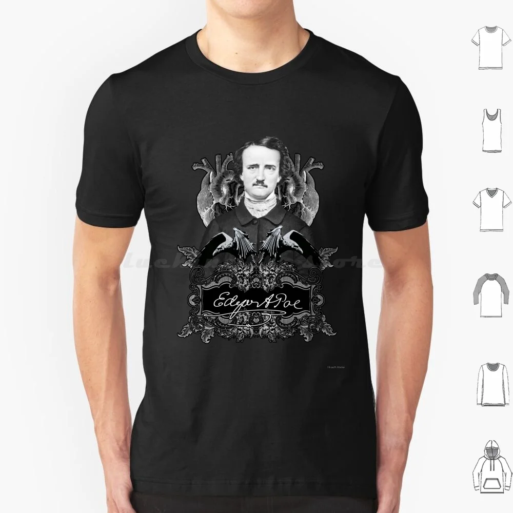 

Edgar Allan Poe-Master Of Gothic T Shirt Big Size 100% Cotton Edgar Allan Poe Poe Gothic Raven Nevermore Goth Literature Quoth