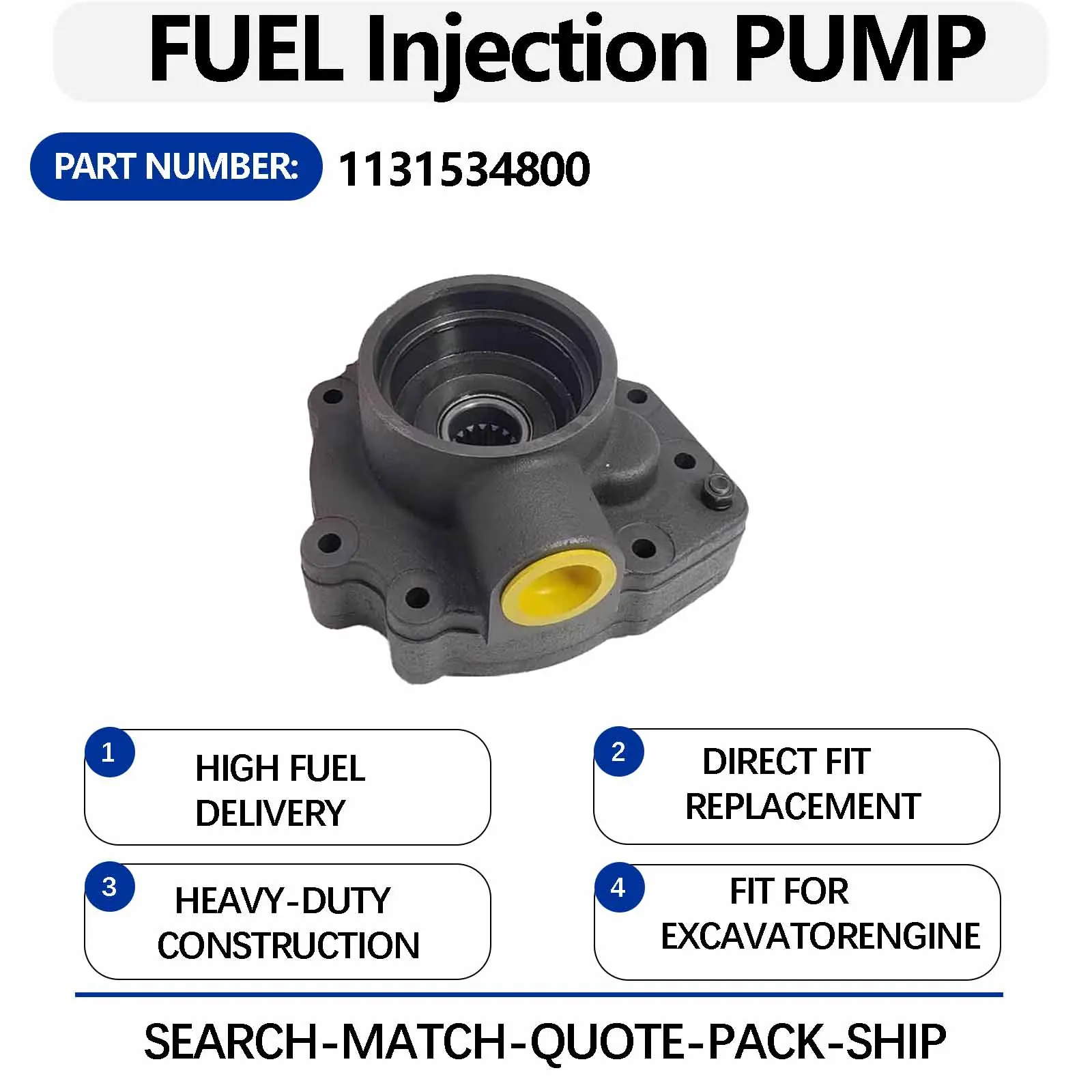 1131534800 TRANSMISSION PUMP For Komatsu Bulldozer D31A-17 D31P-18 Engine 6D95L-1 S4D102E 4D105