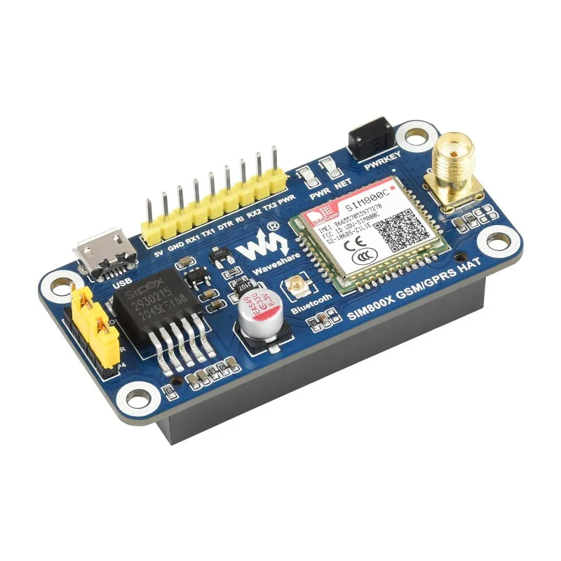 Sombrero SIM800C GSM / GPRS / Bluetooth para Raspberry Pi, comunicación 2G