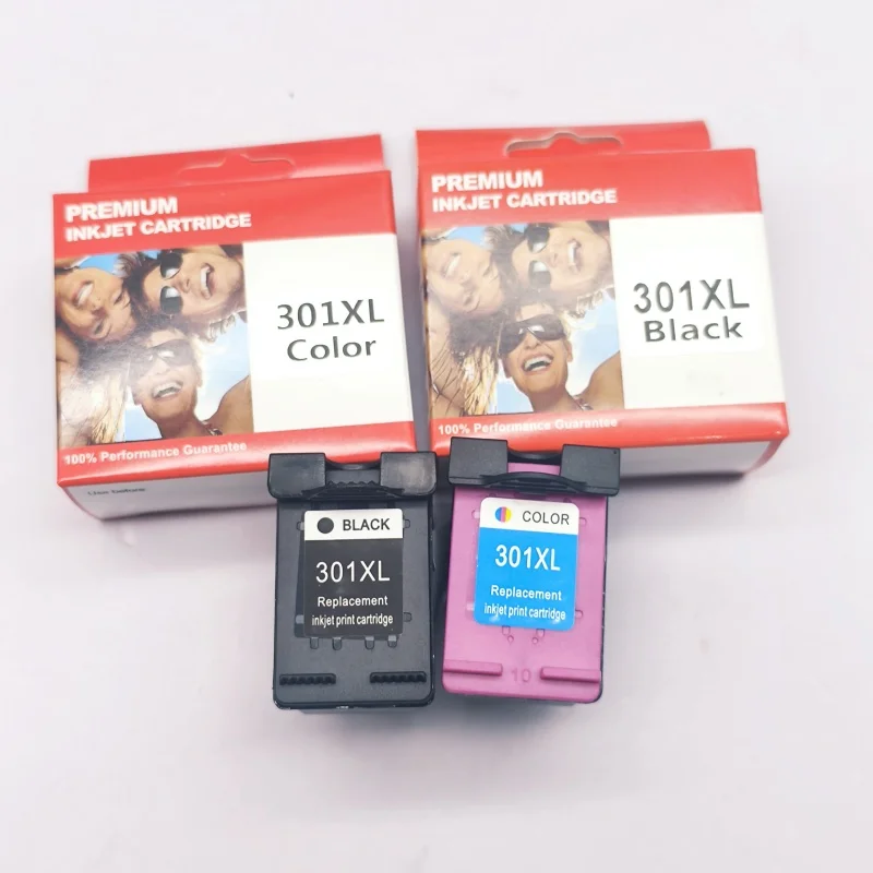 2 خراطيش حبر سوداء بلونين 301 XL 301XL لطابعة HP Deskjet 1000 1010 1050 1050A 2050 2050A 2540 Envy 4500 النافثة للحبر