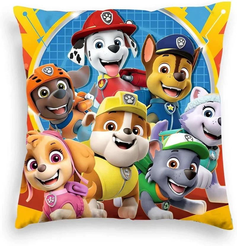 SPIN MASTER Cartoon Paw Patrol Dog Cute Pillowcase Car Sofa Anime Figures Pillow Cover Children Birthday Christmas Gifts 45cm