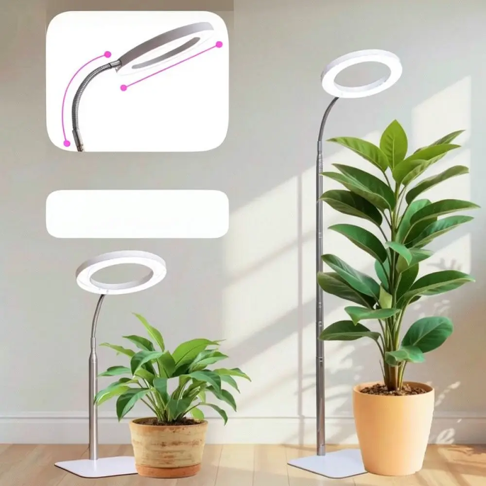 Adjustable LED Angel Ring Grow Lamp Full Spectrum Indoor Plant Light USB Powered For Succulent Flowers Desktop Lighting