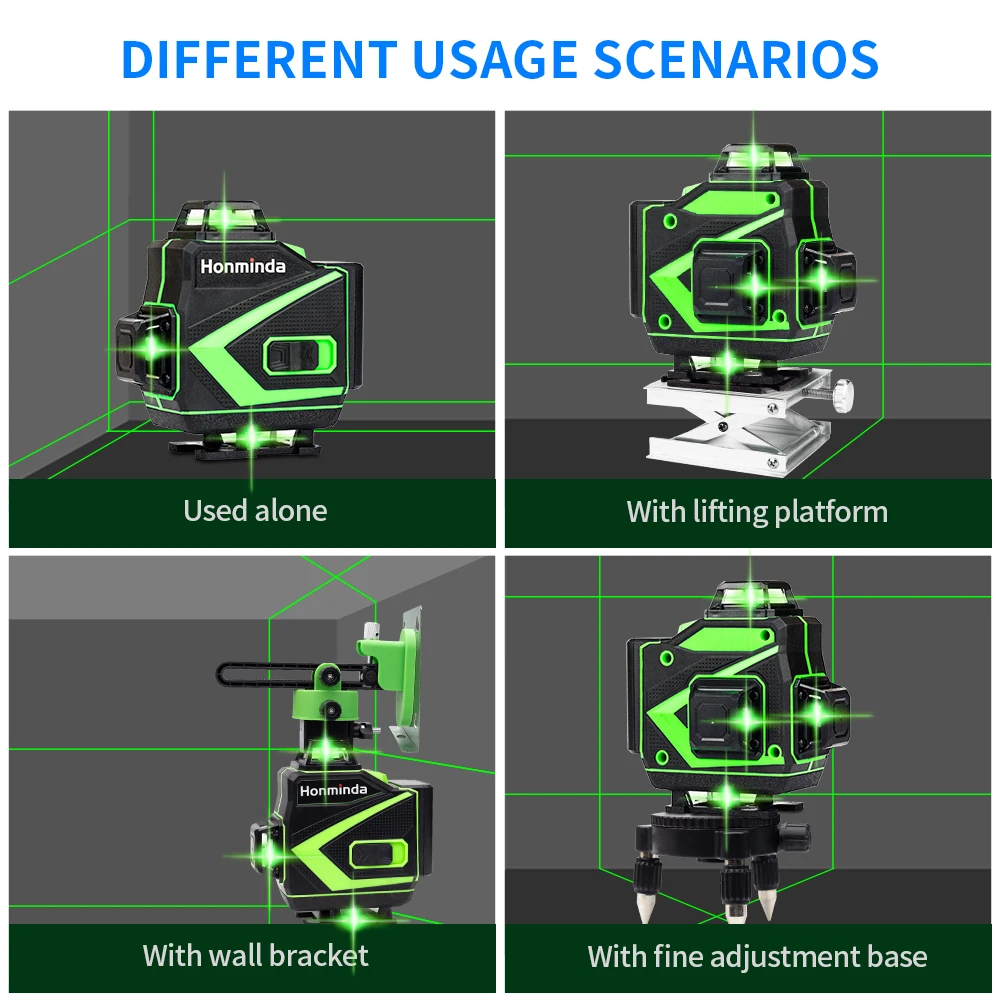 16 Lines 4D Laser Level Green Line Self-Leveling 360 Horizontal And Vertical Super Powerful Laser Level Green Beam Laser Level