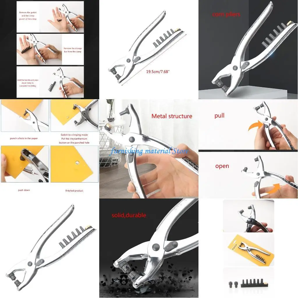 

Y5GD Heavy-Duty Fastener Pliers for Fastening Replacing Metal Snaps Repairing