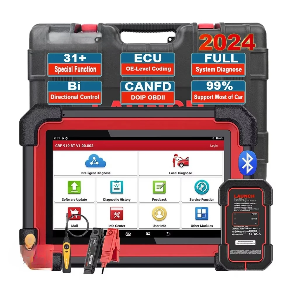 

Профессиональный анализатор двигателя LAUNCH CRP 919E 919x BT Doip SDK ECU Key ABS программатор диагностический инструмент для всех автомобилей