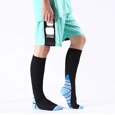 3 Pairs Compression Breathable Knee-High Socks Men & Women 20-30 mmhg Graduated Athletic for Running Basketball Flight Travel