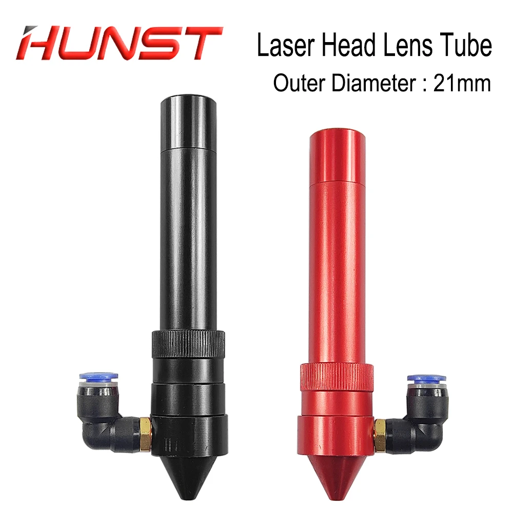 

HUNST CO2 Laser Head Lens Tube Outer Diameter 21mm + Air Nozzle for Lens Dia.20 FL 50.8/63.5mm for CO2 Laser Cutting Machine