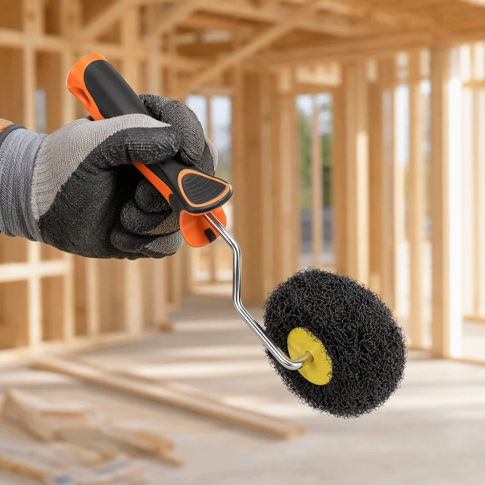 Shed-Resistant Corner Drywall Mud Roller Wall Covering Multi-functional Corner Paint Roller Durable Putty Brush Home Improvement