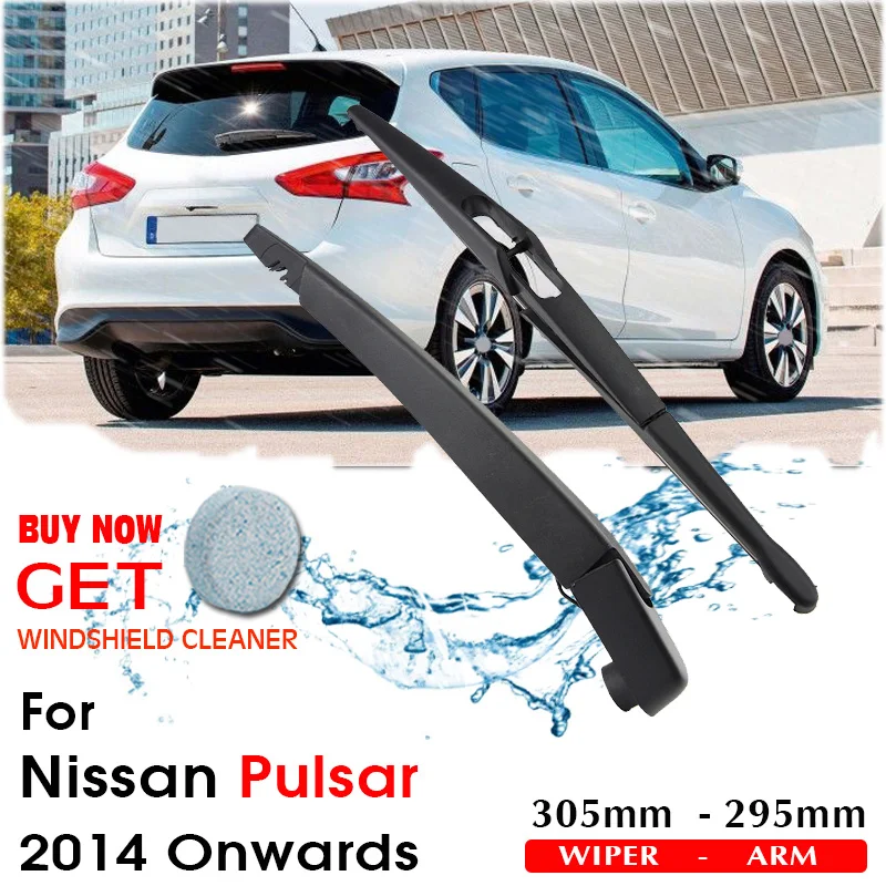 

Car Wiper Blade Rear Back Window Windscreen Windshield Wipers For Nissan Pulsar Hatchback 305 mm 2014 Onwards Auto Accessories