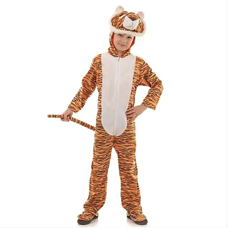 New Fashion costume tiger animals costume children costume cosplay Halloween carnival girl boys suit jumppsuit tiger gift year