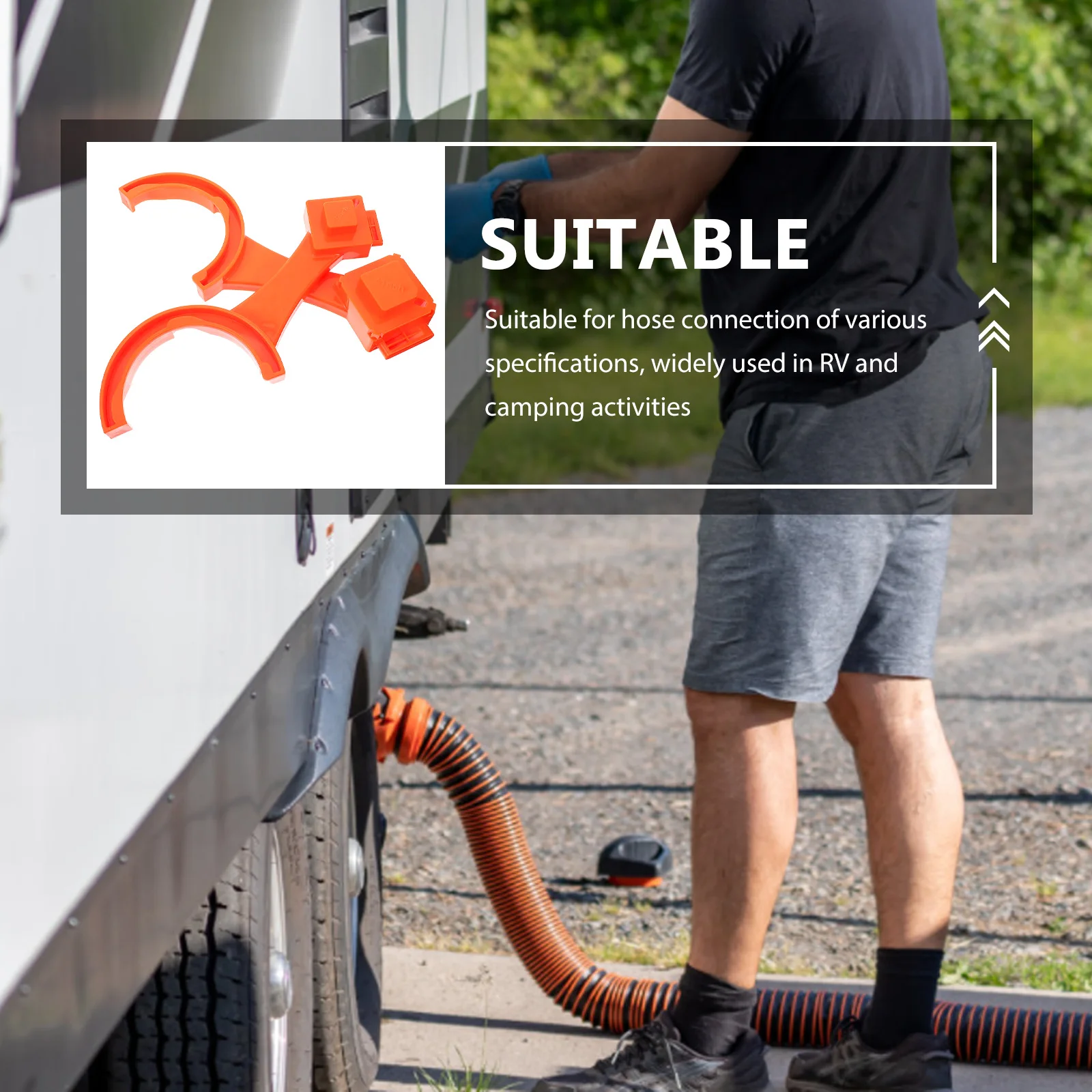 

2pcs RV Hose Wrench Spanner For Sewer Hose Fittings Cleanout Plug Spanner for Caps Fittings Lug Tool Storage Travel