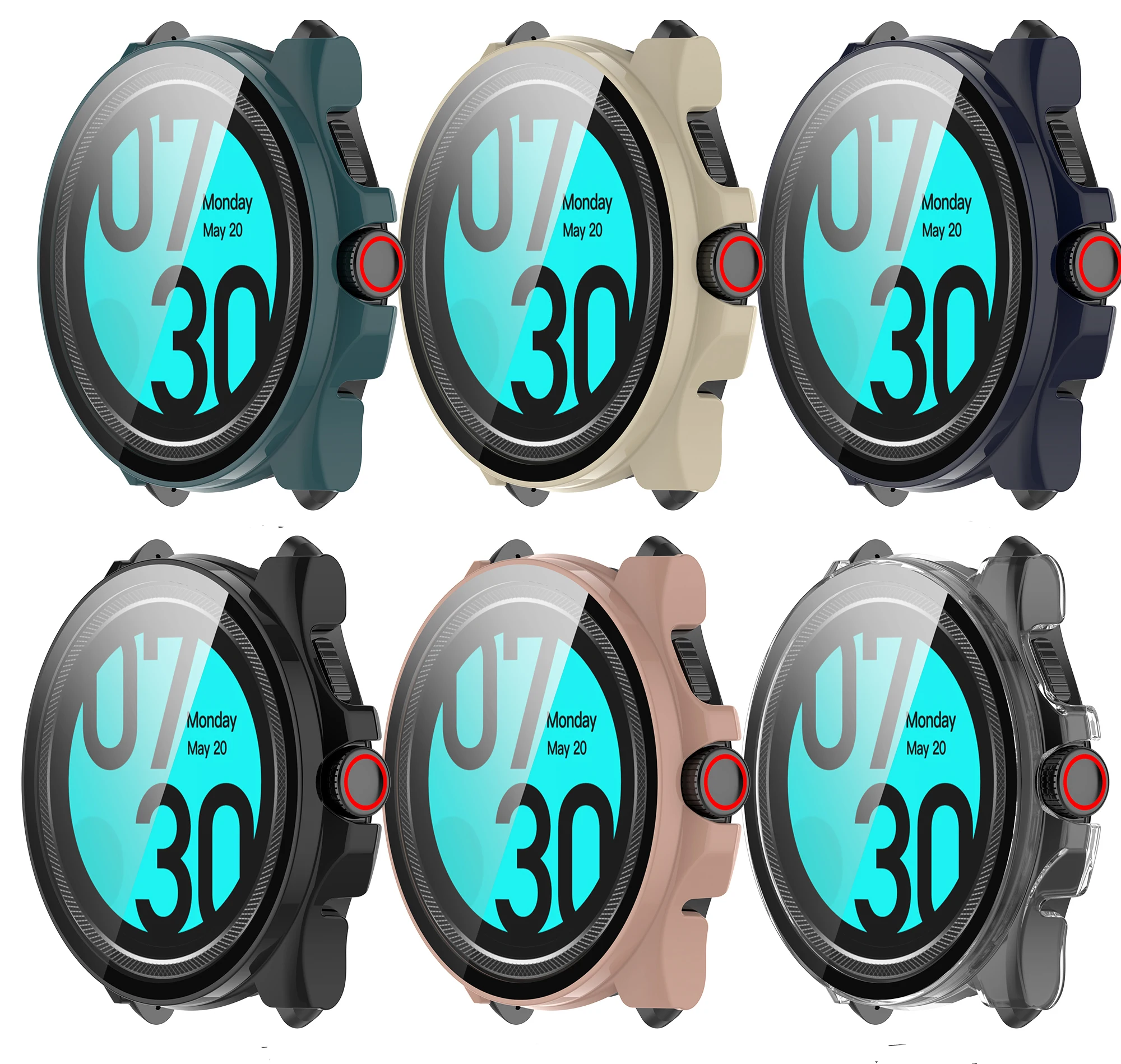 Tempered Glass Case Ticwatch Pro5 Enduro Smart Watch Screen Protector Cover Bumper for Ticwatch Pro5 Enduro Shell Accessories