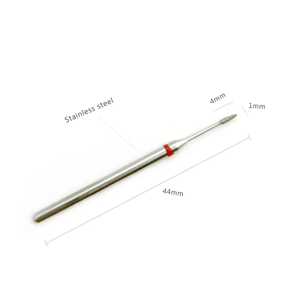 Small Cone Grinding Head Fine Diamond Cuticle Nail Drill Bits 3/32 Rotary Nail Burr Electric Drills Accessories