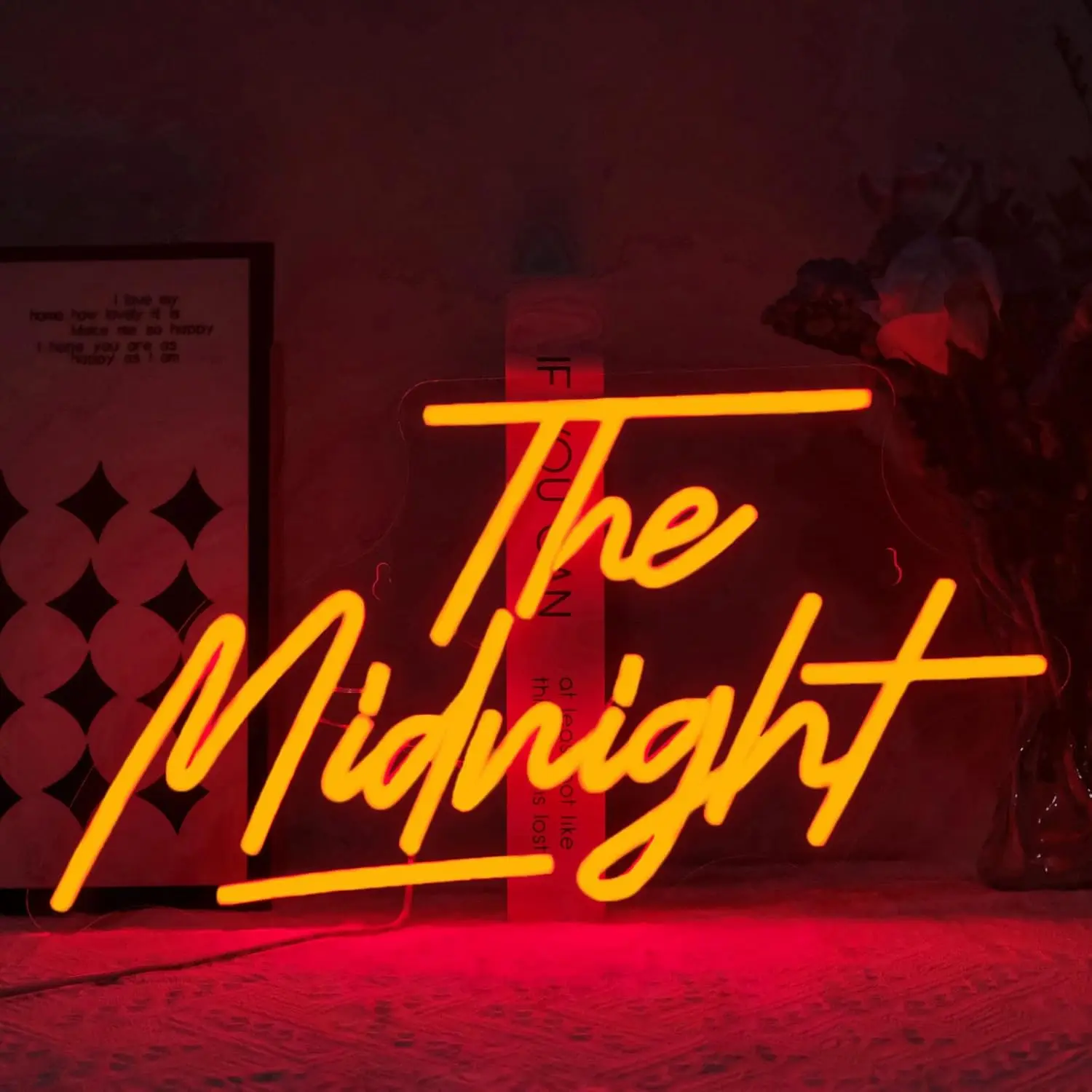 

The Midnight Neon Sign LED Lights USB Powered for Wall Decor Bar Letters Game Room Man Cave Bedroom Party Pub Decoration
