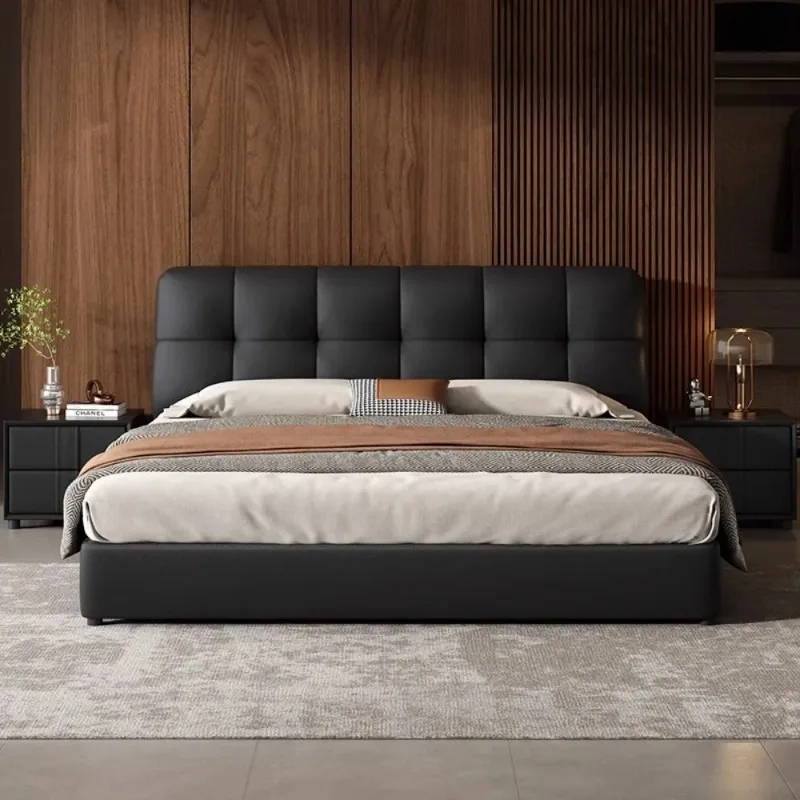 Minimalist French People Upholstered Bedroom Beds Lounge Adults Modern Double Bed Frames 180x200cm Family Floor Home Furniture