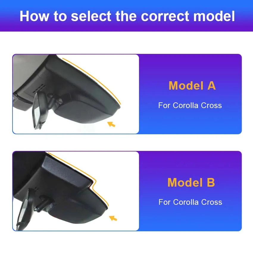 For Toyota Corolla Cross 2023-2026 Dash Cam for Car Camera Recorder Dashcam WIFI Car Dvr Recording Devices Accessories