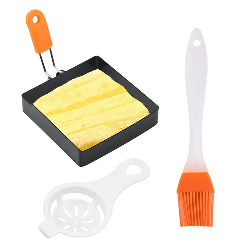 Stainless Steel Egg Fried Ring Non-stick Square Pancake Mold Muffins Omelet Maker Frying Egg Cooking Tool Kitchen Accessories