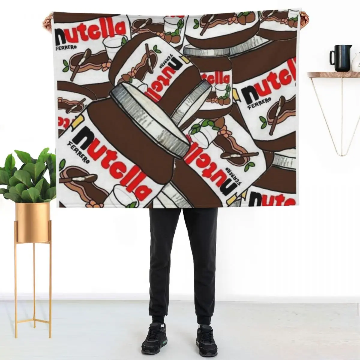 

Nutella Throw Blanket Cozy Warm Blanket for Bed Room Decor