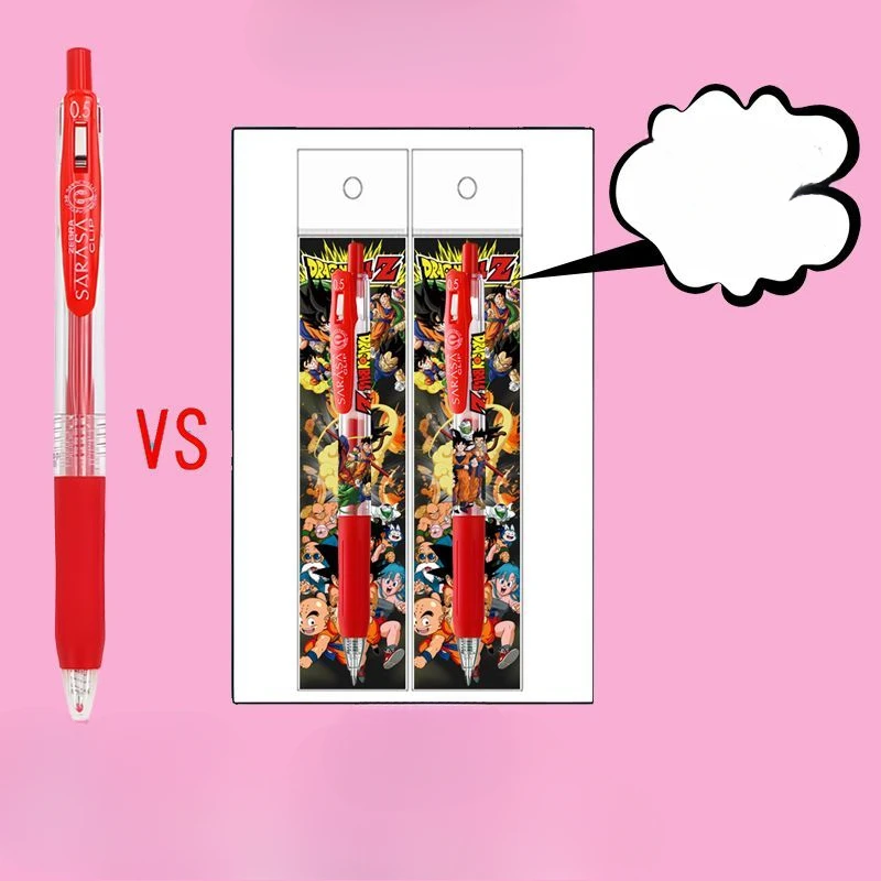 Dragon Ball Penna gel rossa Creativa Ins Cartone animato di alto valore Simpatico stampa fai-da-te Penna rossa liscia Studente Insegnante Apprendimento Forniture per ufficio