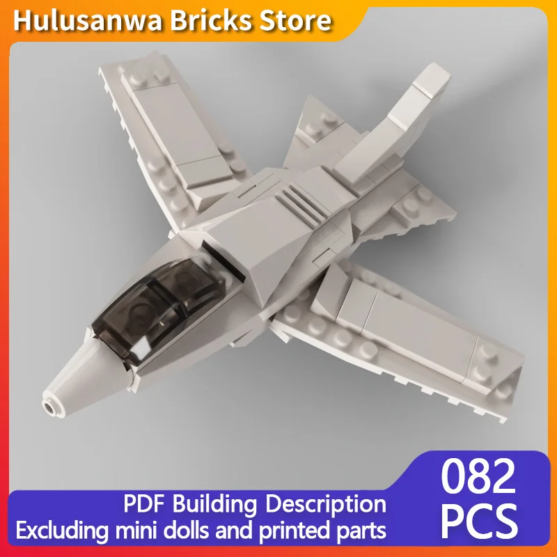 

Small Jet Aircraft MOC Building Bricks War Equipment Modular Technology Gifts Holiday Assemble Children Toys Suit