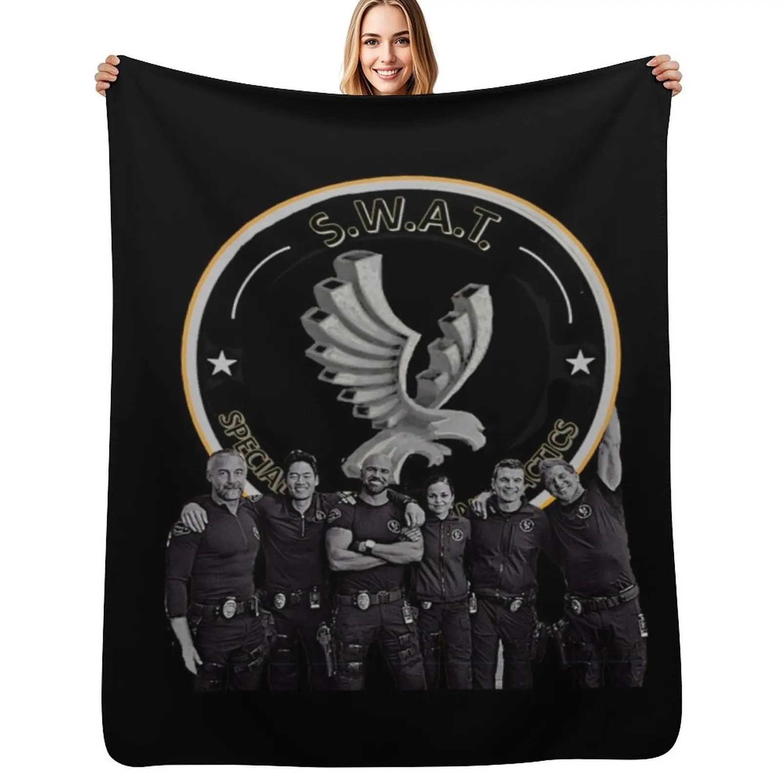 

SWAT 3D TEAM Throw Blanket Fashion Sofas Summer Beddings For Decorative Sofa Thermals For Travel Blankets