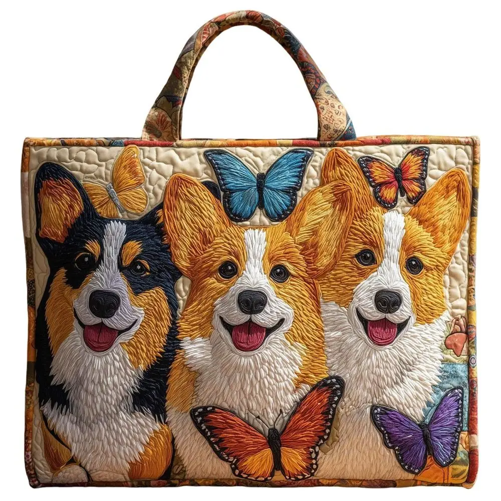 Vintage Damen Gesteppte Tragetasche 3D-Bedruckte Muster Baumwolle Reisetasche Leichte Große Kapazität Canvas Schultertasche – Detail 13