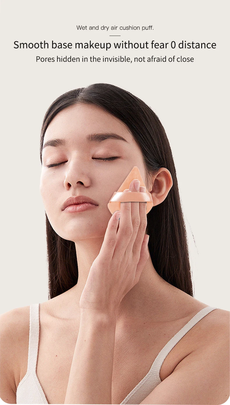8 pezzi di trucco cosmetico spugna in polvere sciolta triangolo soffio privato floccato soffio di polvere utilizzato per il trucco del viso