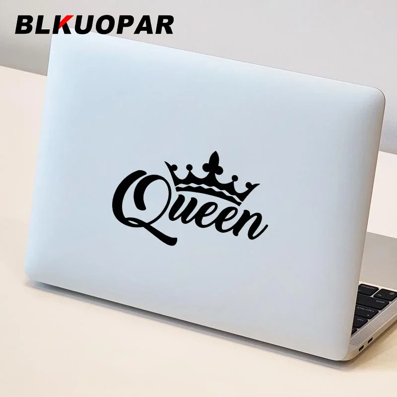 

BLKUOPAR Queen Text Crown Pattern Car Stickers Scratch-Proof Graphics Decal Laptop Bumper Refrigerator Surfboard RV Car Goods