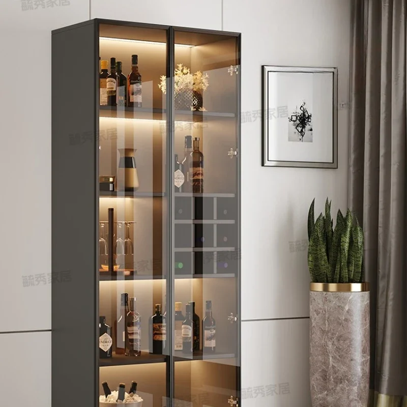 Cabinet Display Living Room Bar Corner Glass Coffee Bar Furniture Clearance Liquor Showcase Wine Bottles Locker Storage Cabinets - Image 2