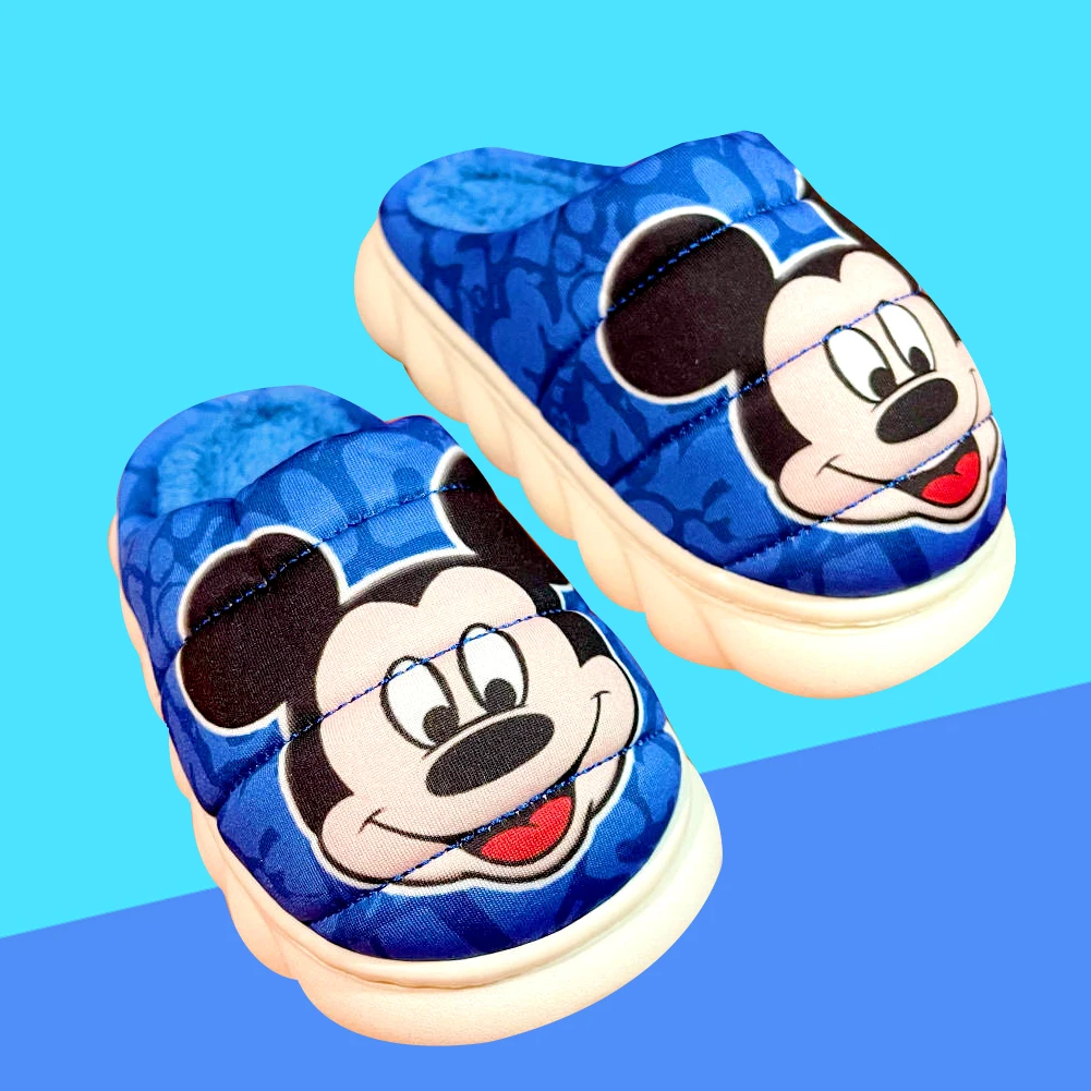 New Spring Autumn Winter Kids Shoes Boy blue Mickey Warm Slippers Children Christmas Slippers Pantoufle Enfant Baby Shoes