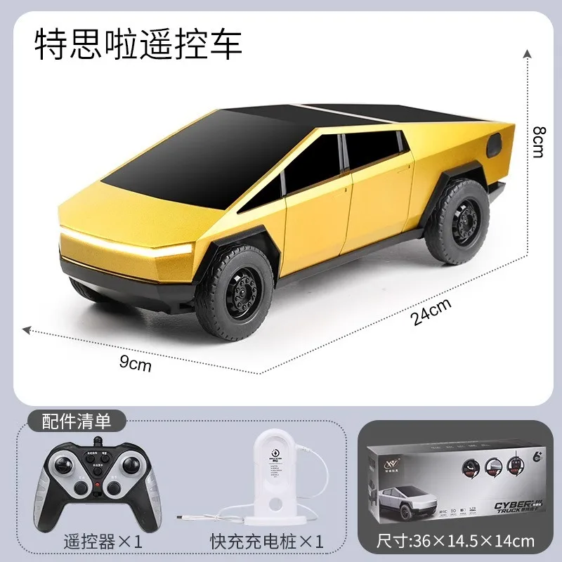 

For Tesla Cybertruck Remote Control Car - 1:14 Scale Electric RC Car with All-Terrain Drift, LED Lights & Rechargeable Battery