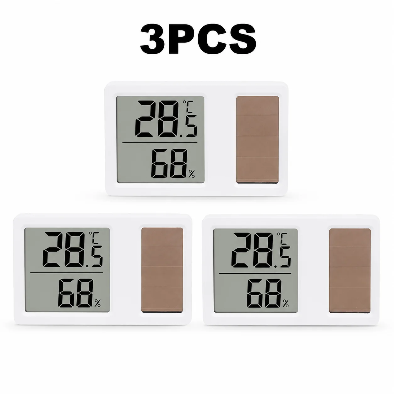 Solarbetriebenes digitales Thermometer, Hygrometer, Mini-Temperatur- und Luftfeuchtigkeitsmesser, hochpräzises tragbares Messgerät für den Innen- und Außenbereich