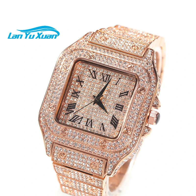 Men Watches Iced Out Vvs Moissanite Diamonds Watch Hip Hop Stylish Handmade Mechanical Watch