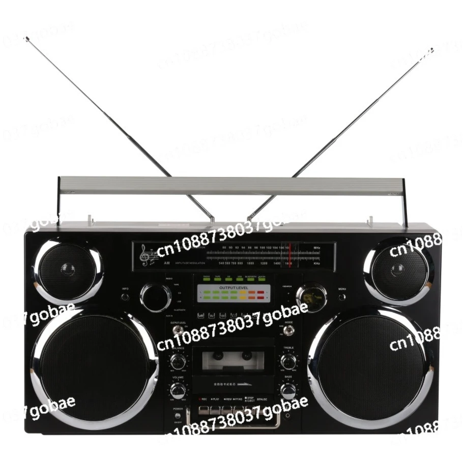 

Retro FM radio bluetooth speaker wireless tape recorder cd disc radio
