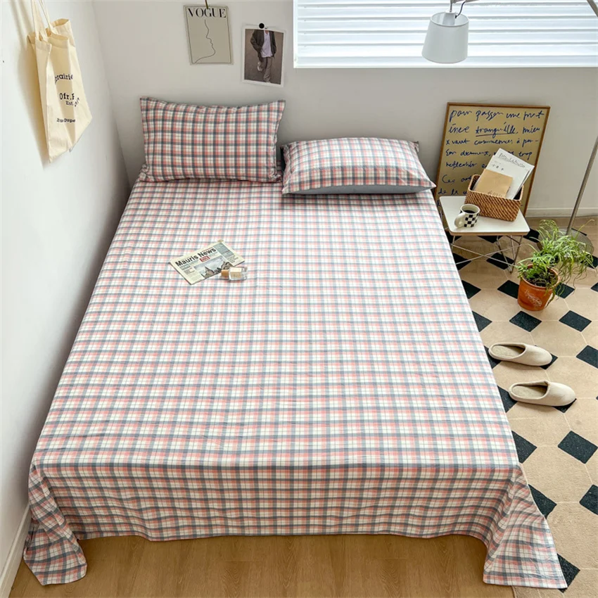Pure Cotton Nordic Grid Flat Sheet product image