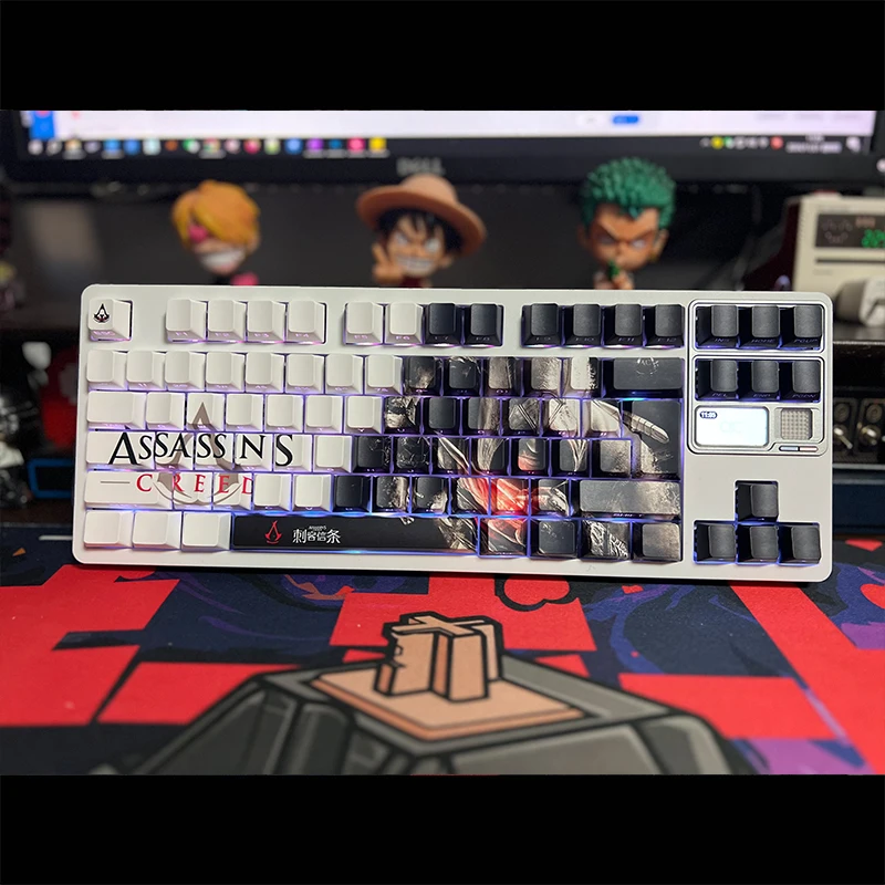 131 مفتاحًا من العقيدة القاتل كاساندرا أغطية المفاتيح لعبة Chreey Sublimation PBT KeyCap للوحة المفاتيح الميكانيكية Made68 Mad68 Wooting 60 #2