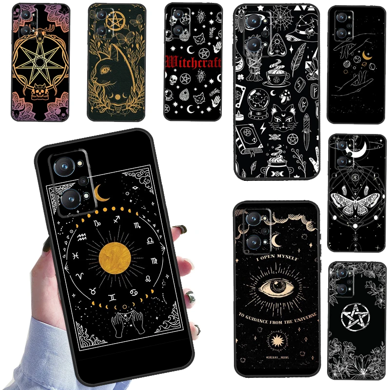 Occult Witchcraft Moon Gothic Witch Case For Realme C3 C11 C15 C21 GT Master GT Neo2 8 Pro 8i OnePlus 9 Pro 8T 9R Nord2 Cover