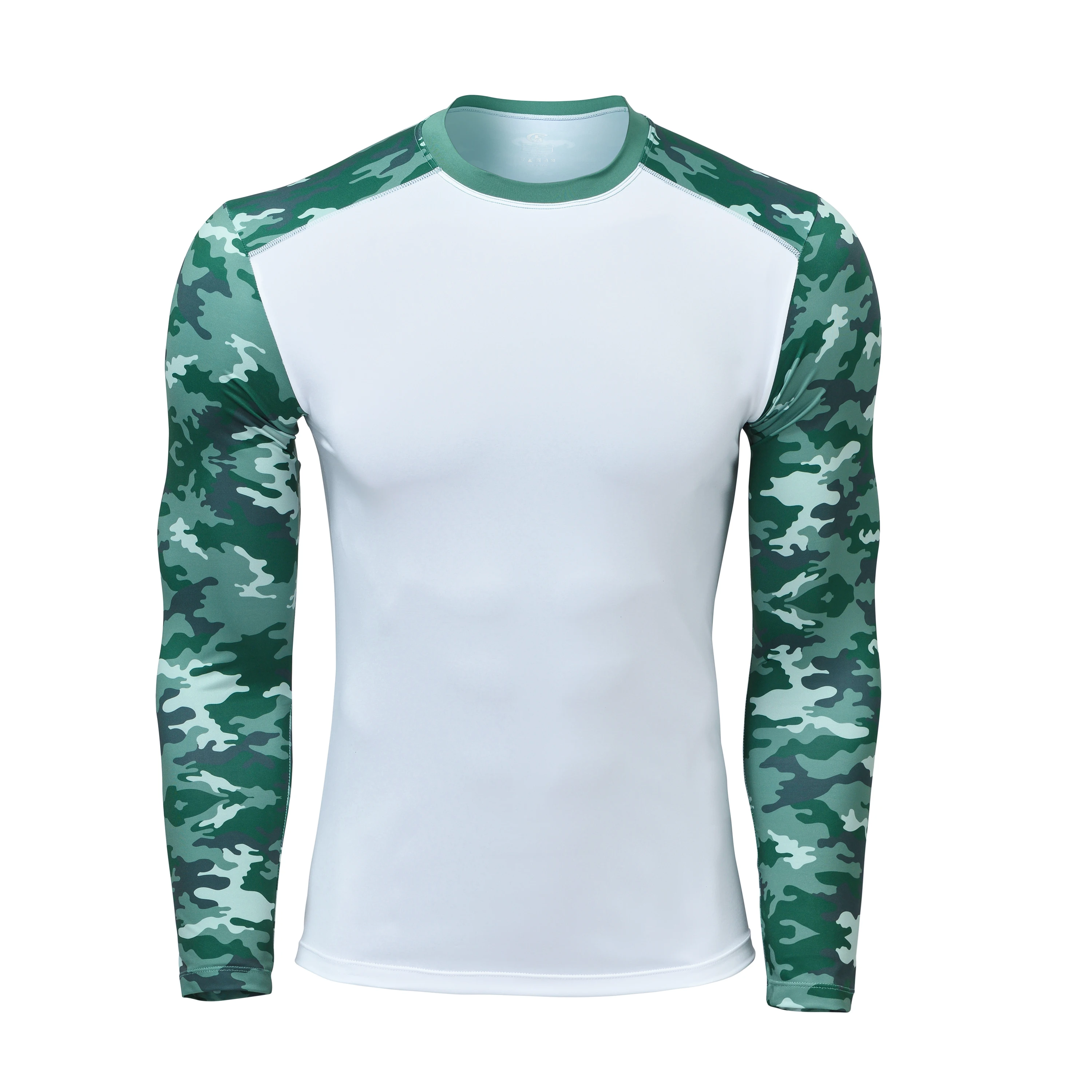 

Camo Long Sleeve Fishing Shirt UPF50+ Rash Guard T-Shirt Athletic Crewneck Jogging Hiking Outdoor Sports Breathable T-shirt