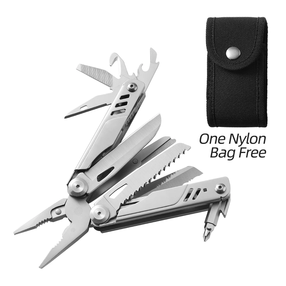 Multi-tool spring-loaded pliers and scissors with nylon sheath outdoor knife combo tool screw head converter .Home, Garden  Carr