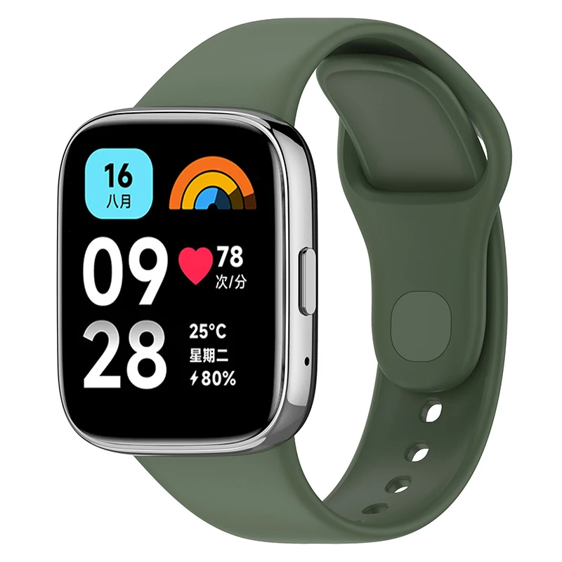 Silicone Watch Strap For Redmi Watch 3 Lite/Active Strap Wristband Replacement Band For Redmi Watch 3 Lite Smartwatch Watchband