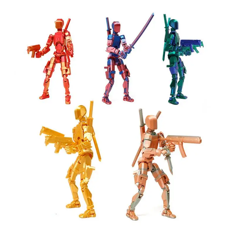 Titan 13 Action Figure, T13 Action Figure 3D Printed Multi-Jointed Movable, Lucky 13 Articulated Robot Dummy Action Figures