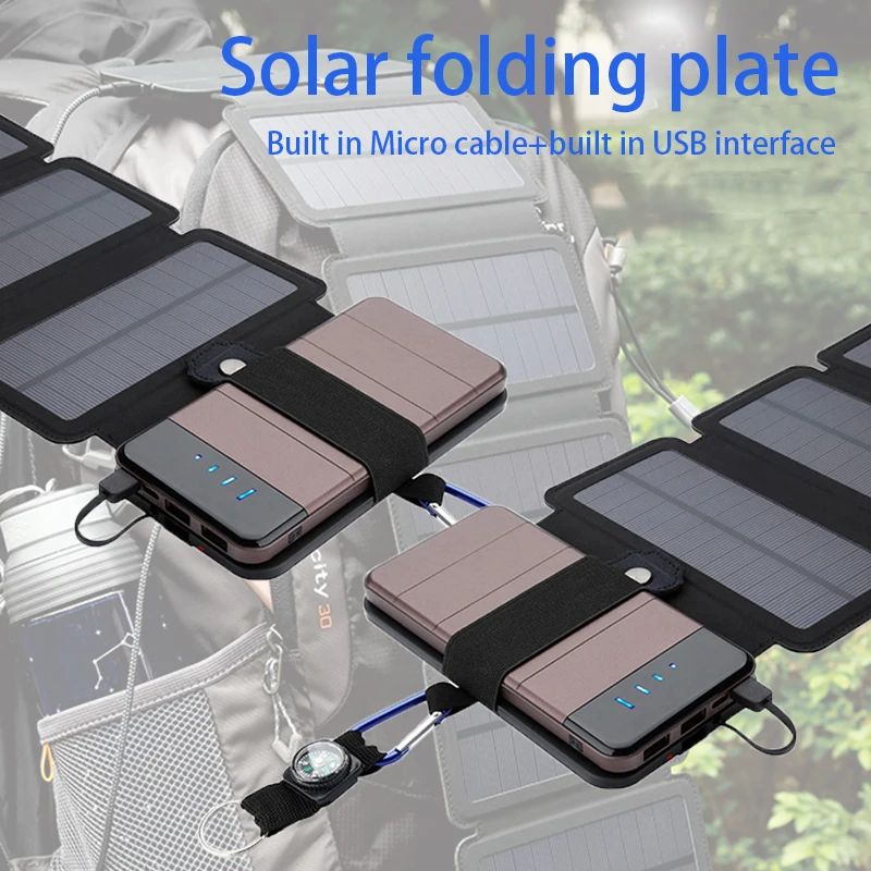 

Folding 10W Solar Cells Charger 5V 2.1A USB Output Devices Portable Charger Outdoor Solar Panels,For Smartphones Tablet Computer