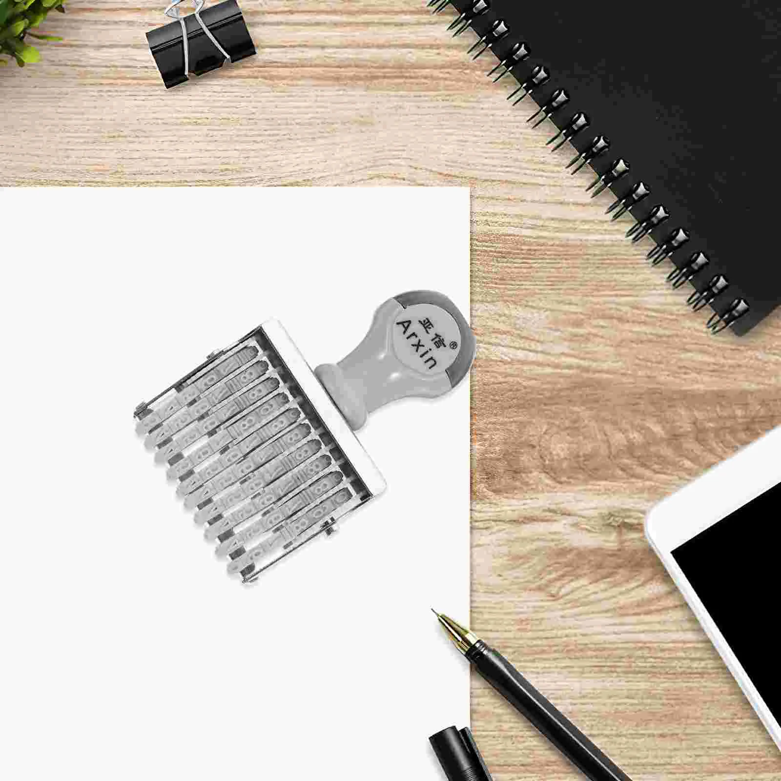 Aufkleber mit Datumsnummer aus Gummi, Motor-Handstempel, Alphabet-Stempel