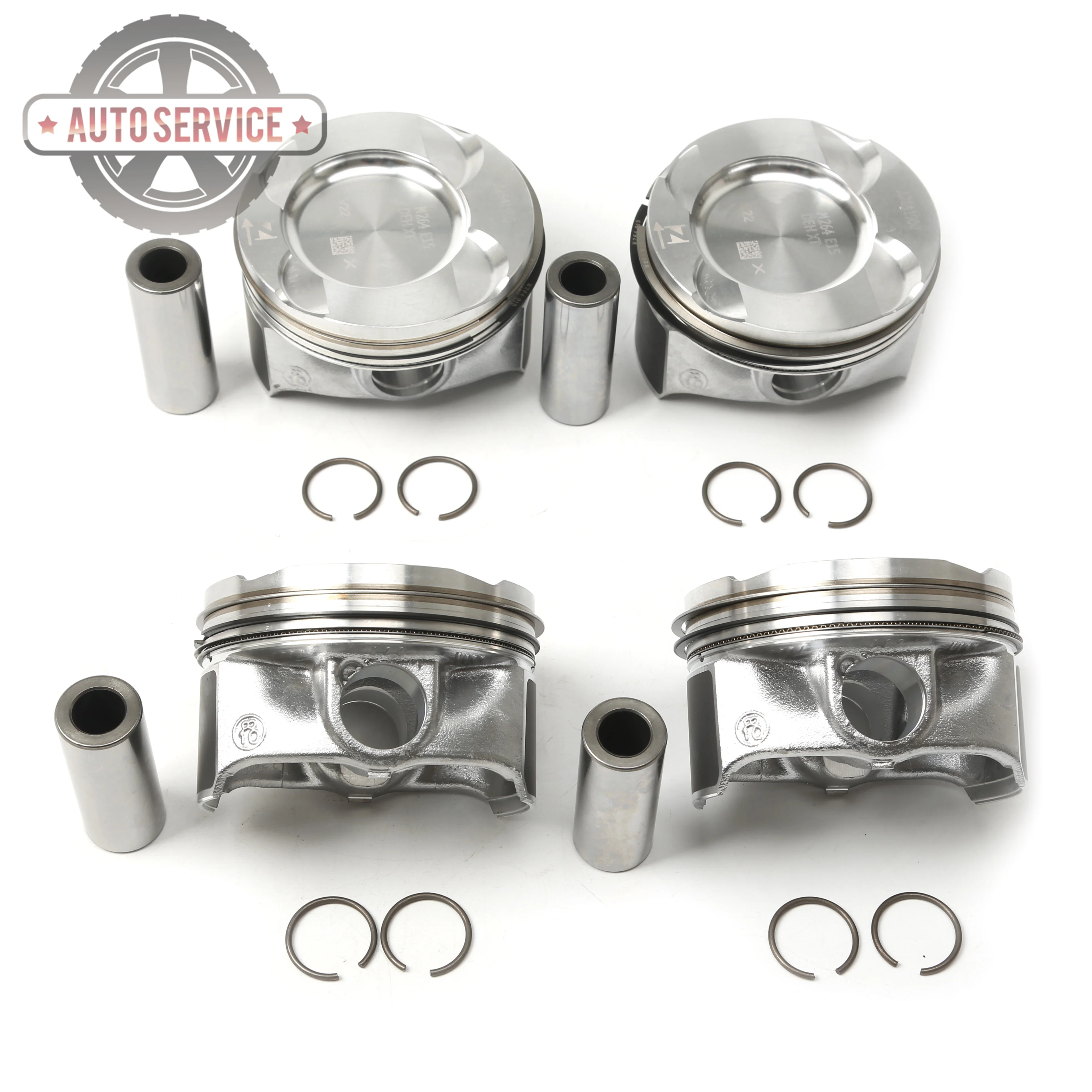 A2640301900 Car 4PCS Pistons and Rings Assembly Set For Mercedes-Benz C 160 CLS 260 EQ Boost M 264.915 2640301900