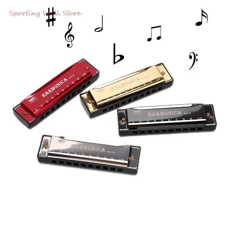 Hot Koop 10/16 Gaten Harmonica Mondharmonica Puzzel Muziekinstrument Beginner Onderwijs Spelen Gift Koperen Kern Hars Harmonica