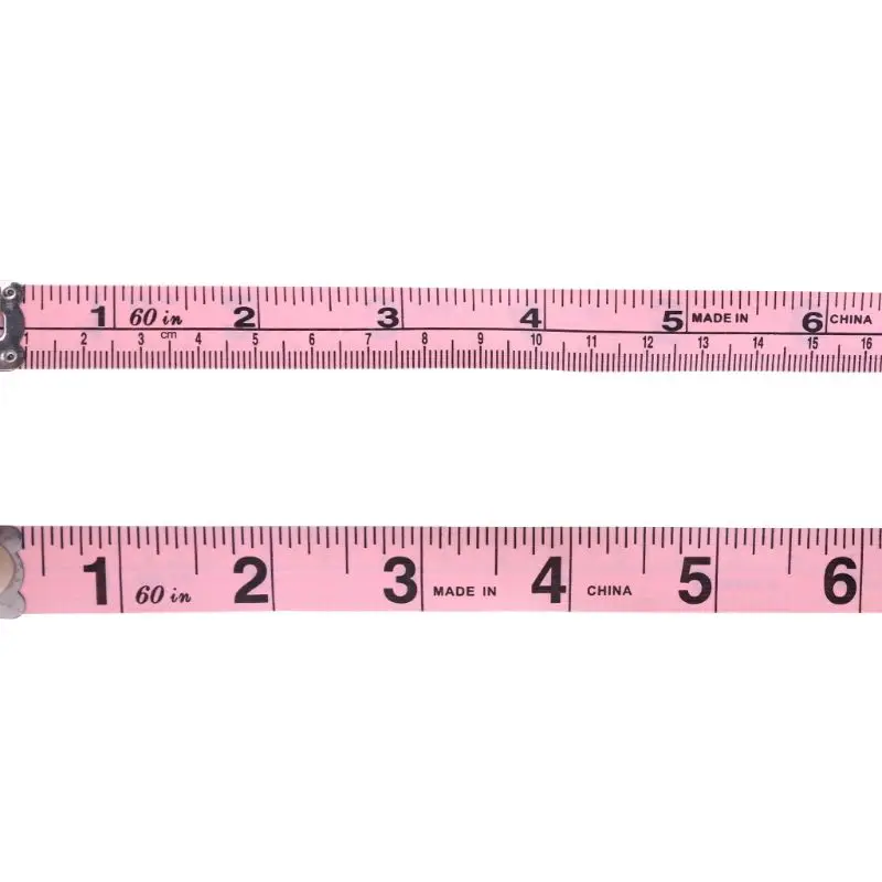 เทปวัดแบบนุ่ม Double Scale Body Sewing ไม้บรรทัดแบบยืดหยุ่นสำหรับการลดน้ำหนัก 60in