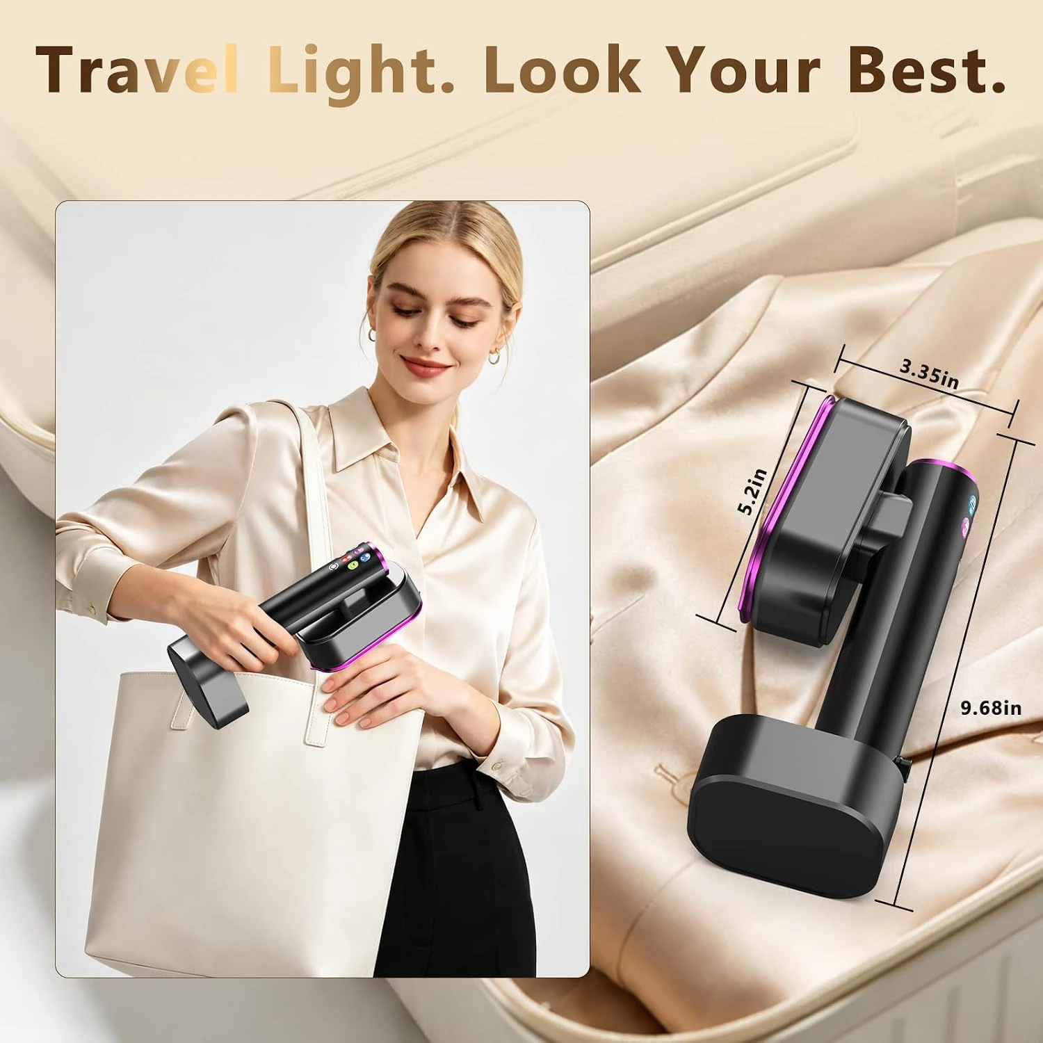 Mini Iron Travel - Портативный мини-утюг-парогенератор для одежды с 6