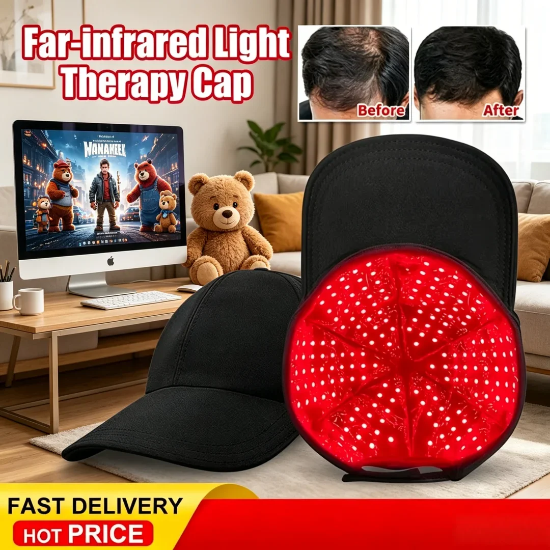 

Luxe Red Light Therapy Device Hat Quintessential Near Infrared 180LED Treatment Helmet for Lush Hair Growth Cap Prevent Loss
